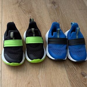 Kids' Black and Green Sneakers